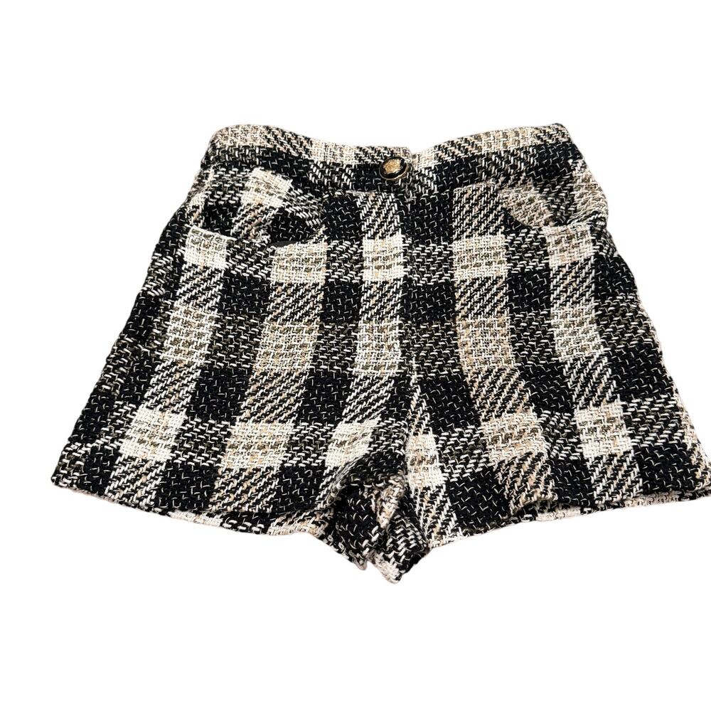 Zara Black and White Tweed Size XS Shorts